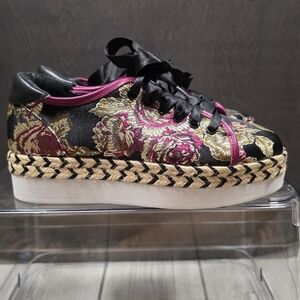 Colors of California Floral Brocade Platform Espadrille Sneaker Balletcore 7